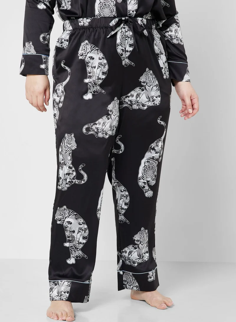CHELSEA PEERS Printed Shirt & Pyjama Set