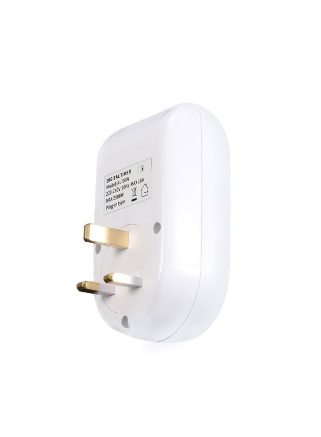UK-Plug ABS العالمي 12/24 ساعة 220 فولت LCD المكونات الإلكترونية الرقمية القابلة للبرمجة الموقت التبديل المقبس  - Image 3