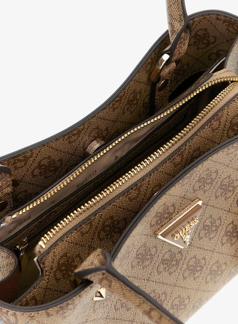 GUESS  Meridian Logo Detail Satchel for Women | Best Price UAE