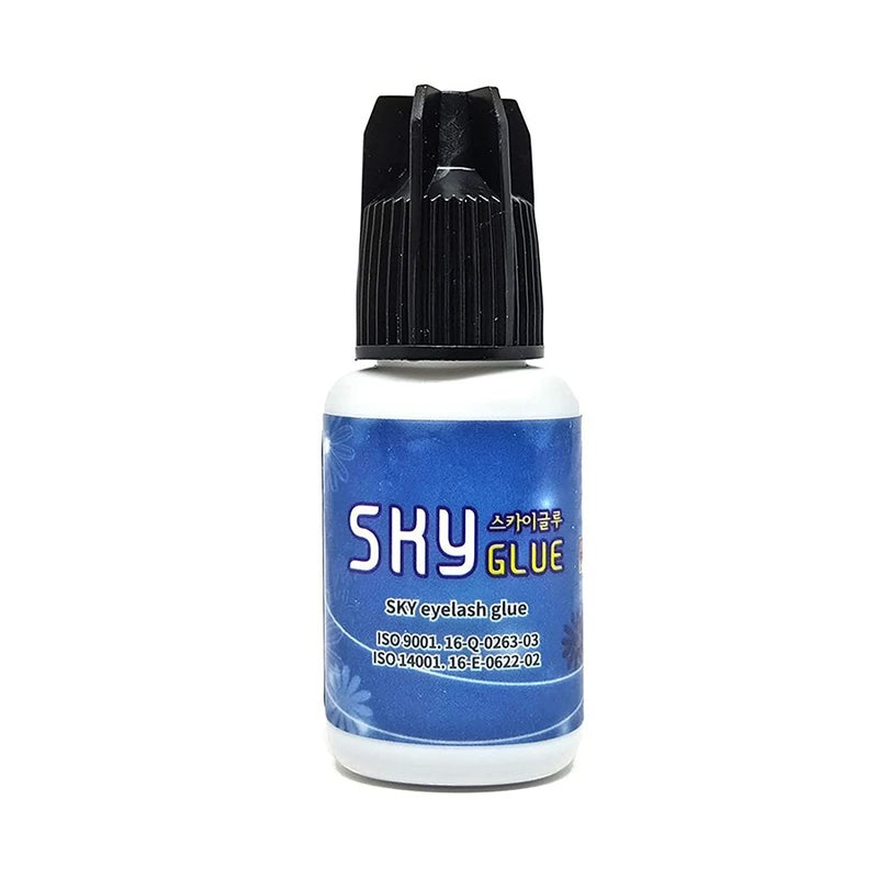 Sky Glue غراء تمديد الرموش سوبر سترونغ سكاي دي 5 مل - لاصق احترافي أسود للتثبيت طويل الأمد لتمديدات الرموش الفردية شبه الدائمة - جفاف سريع 3-4 ثواني / احتفاظ 4-6 أسابيع - Image 4