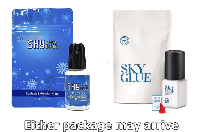 Sky Glue غراء تمديد الرموش سوبر سترونغ سكاي دي 5 مل - لاصق احترافي أسود للتثبيت طويل الأمد لتمديدات الرموش الفردية شبه الدائمة - جفاف سريع 3-4 ثواني / احتفاظ 4-6 أسابيع - Image 2
