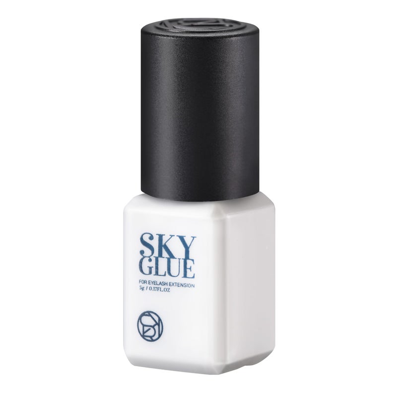 Sky Glue غراء تمديد الرموش سوبر سترونغ سكاي دي 5 مل - لاصق احترافي أسود للتثبيت طويل الأمد لتمديدات الرموش الفردية شبه الدائمة - جفاف سريع 3-4 ثواني / احتفاظ 4-6 أسابيع - Image 3
