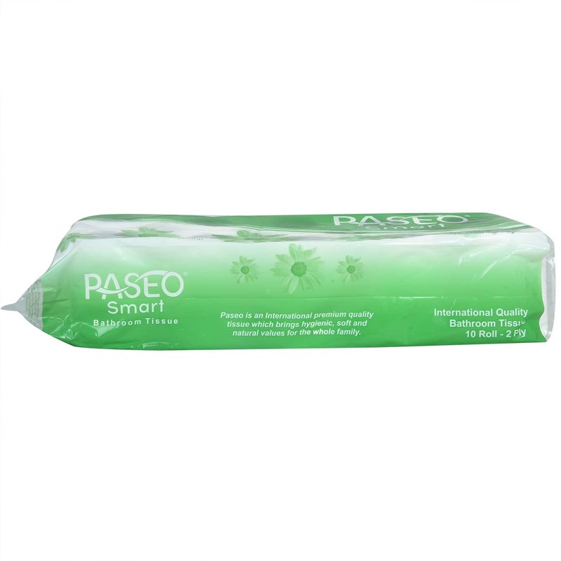 PASEO Toilet Tissue 2 ply Toilet Paper 10 Toilet Rolls x 200 Toilet Tissue Sheets Sheet Size 11 x 9.9 cm - Image 5