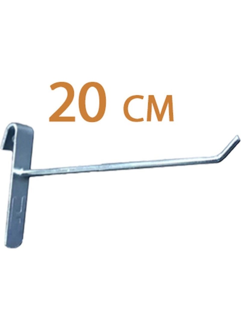 EC Shop Gray-Decor 50 Pieces, 20 Cm, Metallic Painted Wire Panel Hook, Shelf Hook, Panel Wire, Shelf Wire, Hanger Wire  - Image 1