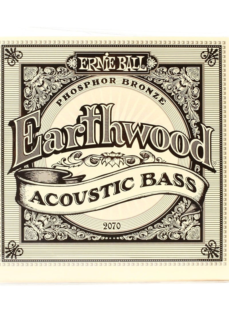 Ernie Ball Earthwood Slinky Phosphor Bronze Acoustic Bass Guitar Strings, 45-95 Gauge (P02070)