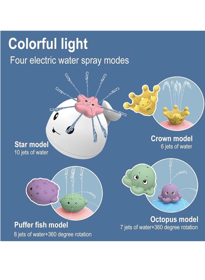 Arabayt Baby Bath Toys with Lights Octopus Water Spray Toy for Toddlers Babies Boys Girls Pool and Bath Accessories Fun Splash Play Everyday Use - Image 4