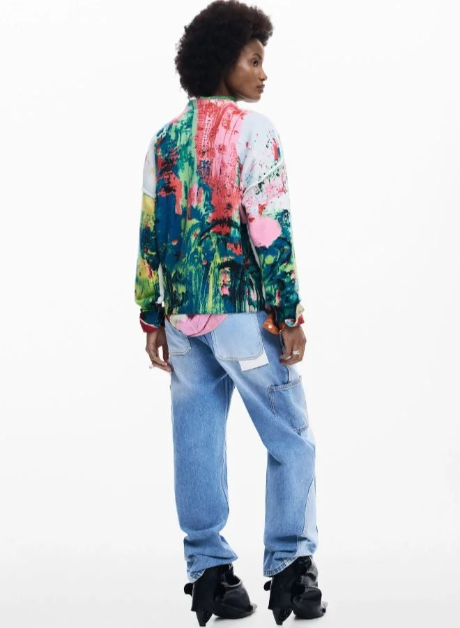 DESIGUAL Multicolour Arty Printed Sweater for Women | Best Price UAE