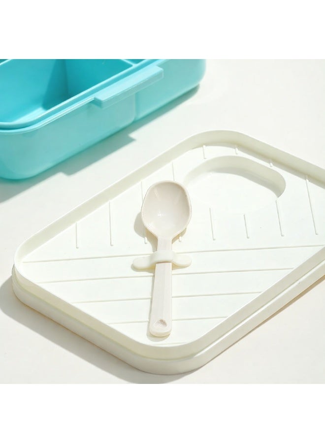 Mobcos Space Astronaut Sky Blue Plastic Multi-Compartment Portable Kids Lunch Box with Secure Locking Lid for Fresh and Organized Meals - Image 5