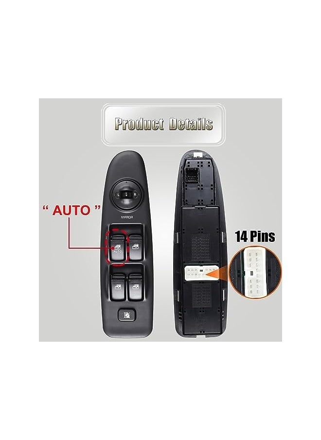 Starwell - 93570-2D000 Front Left Power Control Window Switch Driver Compatible with 2001 2002 2003 2004 2005 2006 Hyundai Elantra Driver Side Electric Master Window Switch Replacement for Elantra 2001-2006 - Image 1
