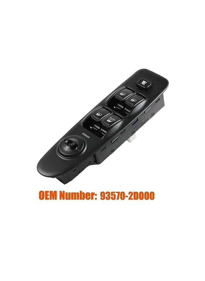 Starwell - 93570-2D000 Front Left Power Control Window Switch Driver Compatible with 2001 2002 2003 2004 2005 2006 Hyundai Elantra Driver Side Electric Master Window Switch Replacement for Elantra 2001-2006 - Image 1