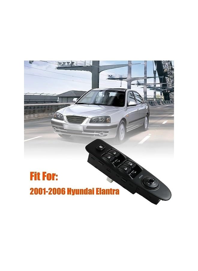 Starwell - 93570-2D000 Front Left Power Control Window Switch Driver Compatible with 2001 2002 2003 2004 2005 2006 Hyundai Elantra Driver Side Electric Master Window Switch Replacement for Elantra 2001-2006 - Image 1