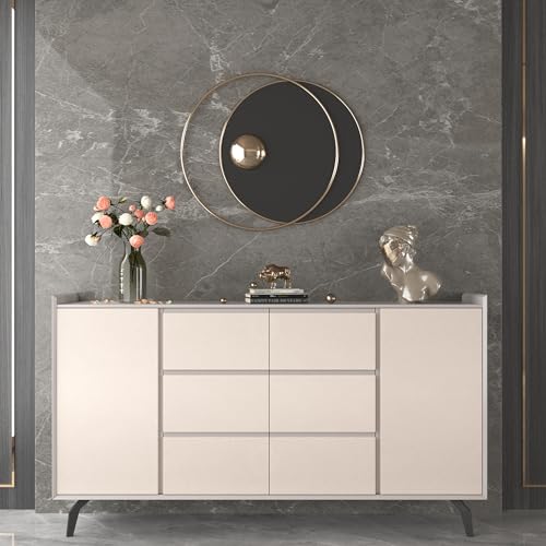 Decotalk Beige Wallpaper Peel and Stick Beige Wallpaper, 17.7x120 Inch, Textured Wallpaper for Bedroom Wall Decor Vinyl Wrap Solid Cream Contact Paper for Cabinets and Drawers, Cream - Image 3