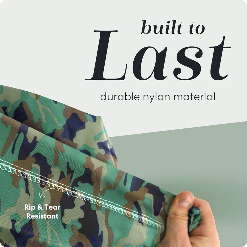 Handy Laundry Nylon Laundry Bag - Locking Drawstring Closure and Machine Washable. These Large Bags will Fit a Laundry Basket or Hamper and Strong Enough to Carry up to Three Loads of Clothes. (Camouflage) - Image 4