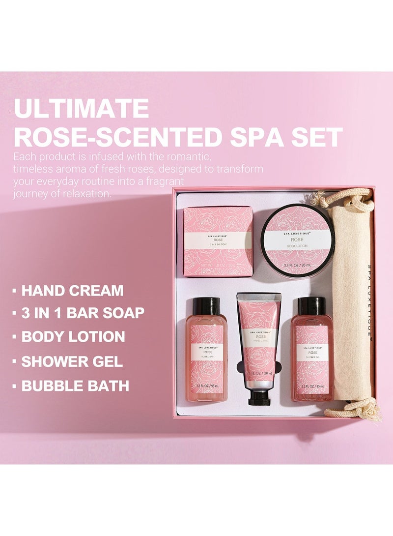 سبا لوكستيك مجموعة حمام يتكون من غسول الجسم ، هلام الاستحمام ، فقاعة حمام ، كريم اليد ، حقيبة السفر ، هدية الاسترخاء - Image 4