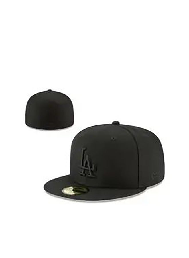 All - Black Los Angeles Dodgers LA Logo Flat - Brim Cap, 58.7cm