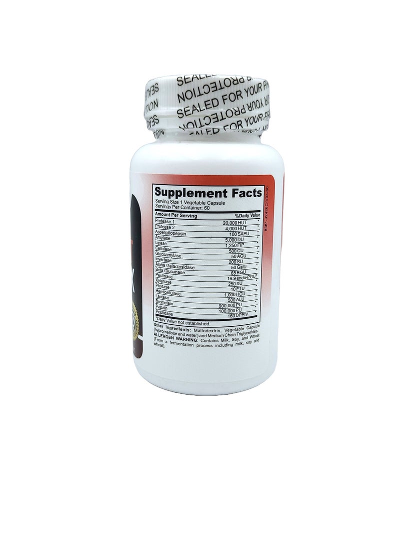 Trust Digest Matrix Enzyme helps Reduces Symptoms Of Irritable Bowel Syndrome Fatigue and Pain Combats Anxiety Support in Healthy Digestion - 60 Capsules - Image 2