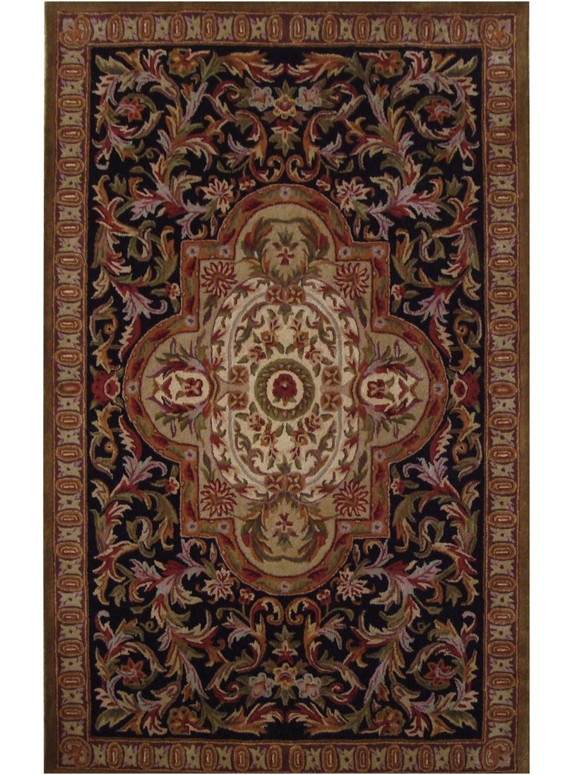 AURUM HOME - AH08B Hand Tufted Traditional Rug Indoor Living Dining Bedroom Room and Gallery Area Rugs, Rectangle - Image 1