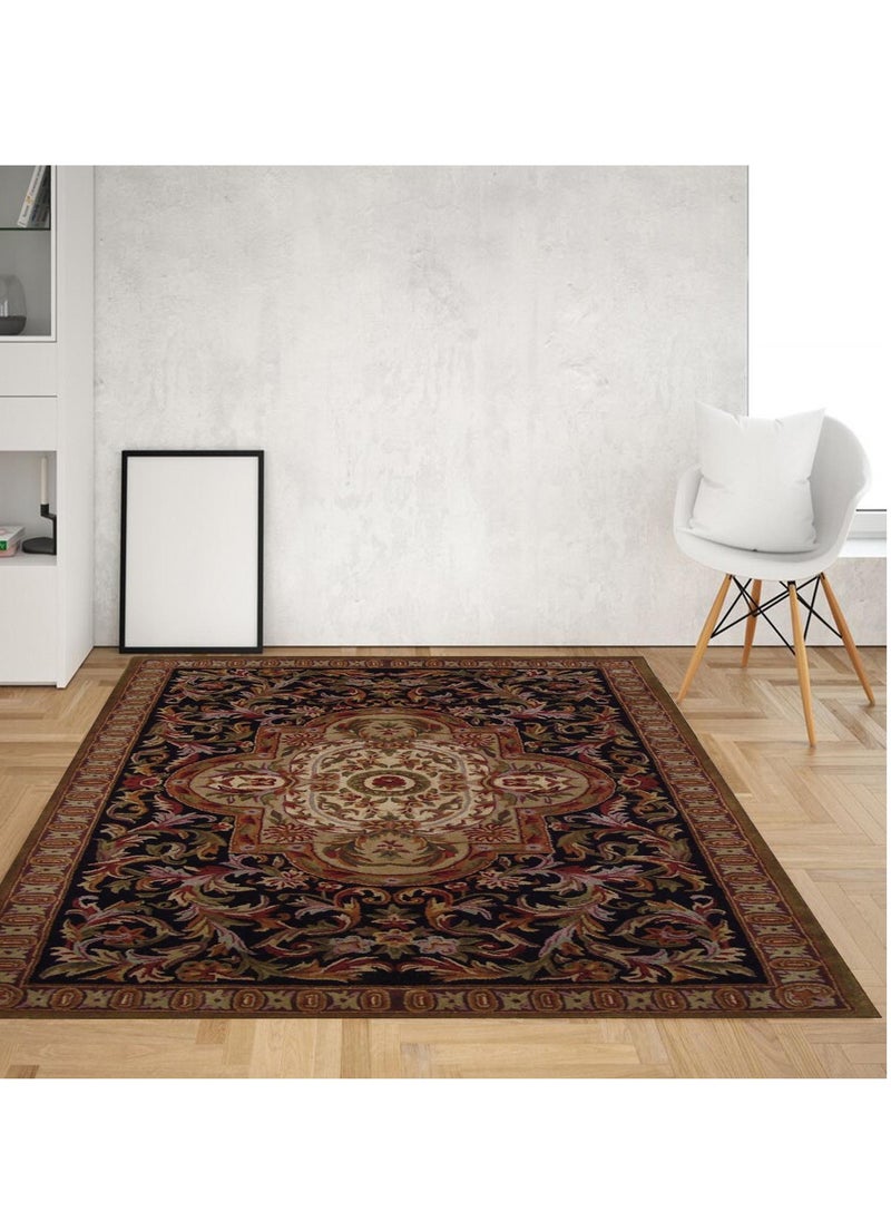 AURUM HOME - AH08B Hand Tufted Traditional Rug Indoor Living Dining Bedroom Room and Gallery Area Rugs, Rectangle - Image 1