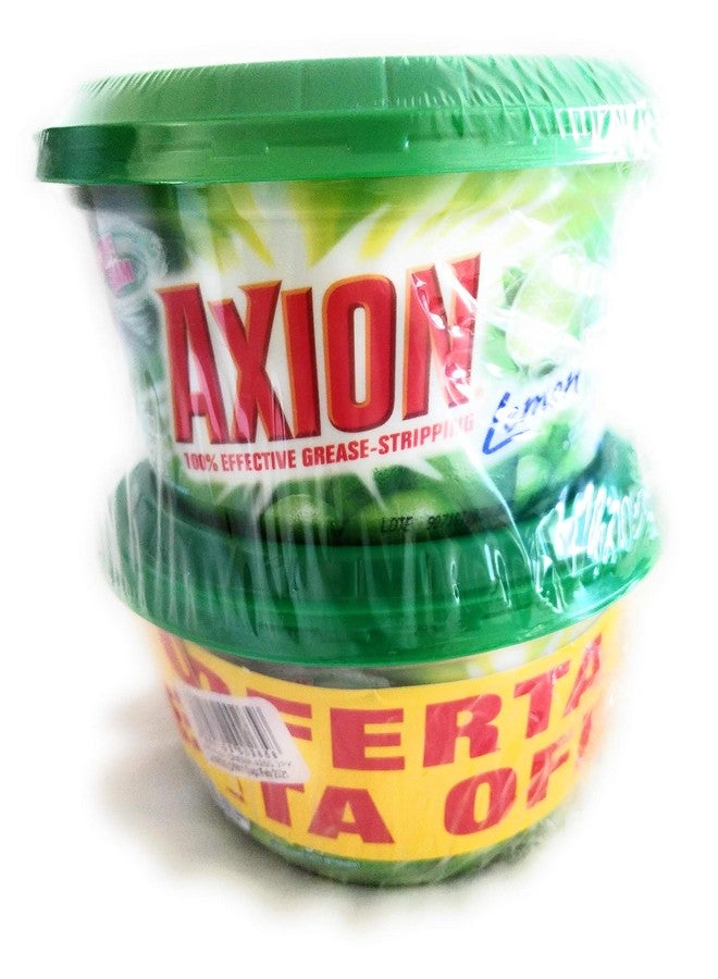 Axion Dishwashing Paste Detergent (Pack of 2) Lemon Dish Soap 15 oz. 100% Effective Grease Stripping. - Image 1