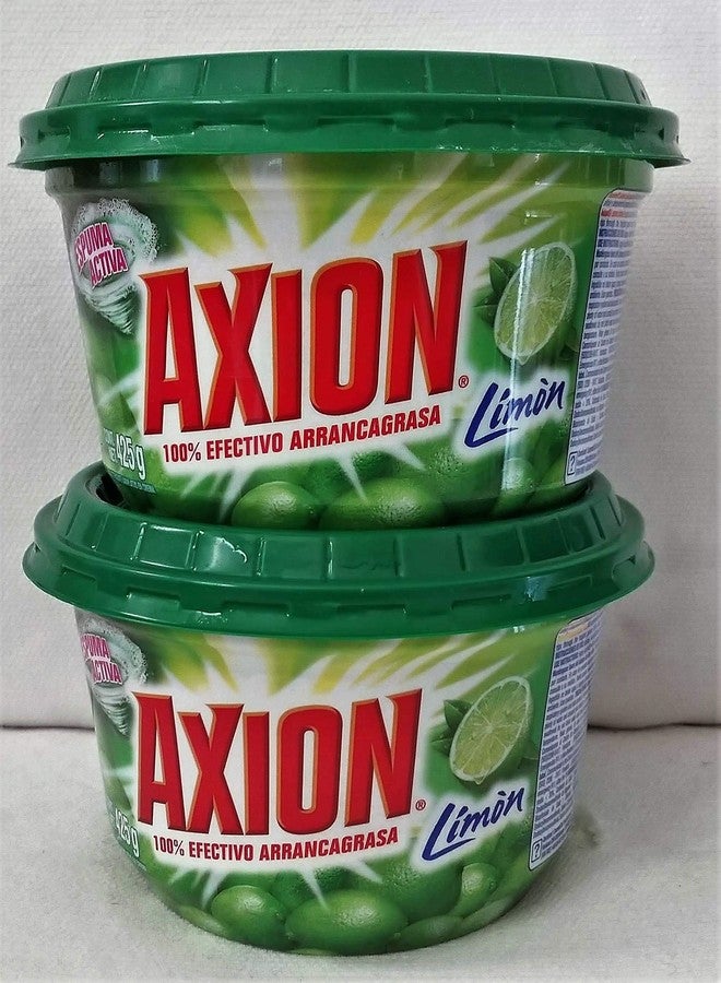 Axion Dishwashing Paste Detergent (Pack of 2) Lemon Dish Soap 15 oz. 100% Effective Grease Stripping. - Image 3