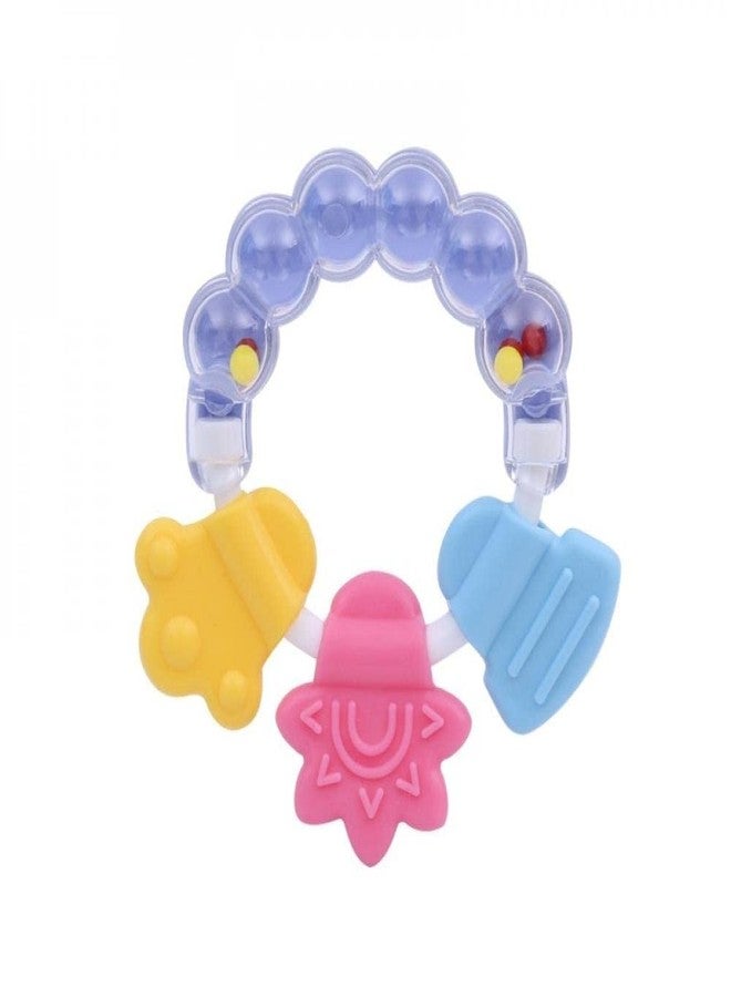 Tiny Deal 1pcs Toys Kids Rattles Newborn Kids Rattles Teether Toy Silicone Handbell Jingle Cartoon Teeth Biting Babies Toddler Bed Bell - Image 1