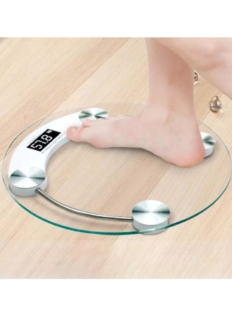 Generic Digital LCD Electronic Glass Body Weight Scale Health Bathroom Round  - Image 4