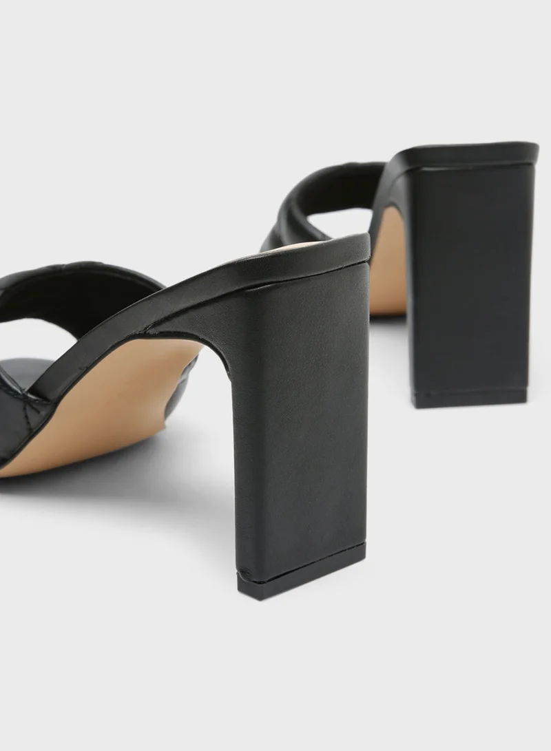 CALL IT SPRING Quilted Strap Heel Sandals