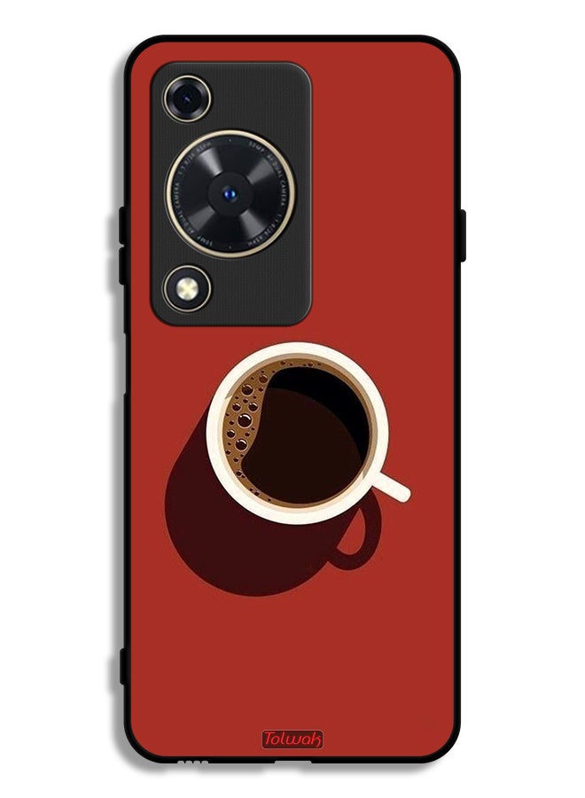 Tolwak Huawei Nova Y72S Protective Case Cover Coffee Cup Art