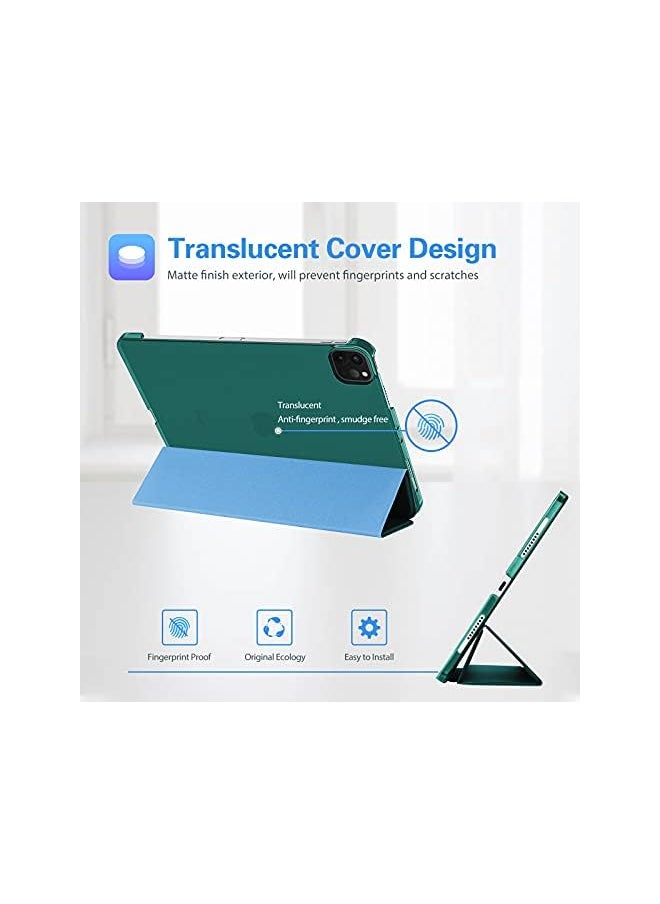Procases - Ipad Pro 12.9 Case 2022/2021/2020/2018, Slim Stand Hard Back Shell Smart Cover For Ipad Pro 12.9 Inch 6Th Generation 2022/5Th Gen 2021/4Th Gen 2020/3Rd Gen 2018 -Emerald - Image 1