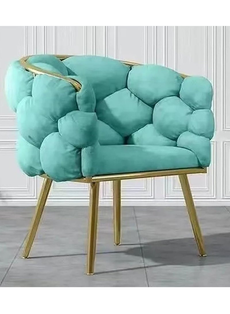 مونوج كراسي مكياج مع مسند ظهر، كراسي طعام عصرية بأرجل معدنية ذهبية، كرسي مكياج أنيق بظهر مبطن - Image 1