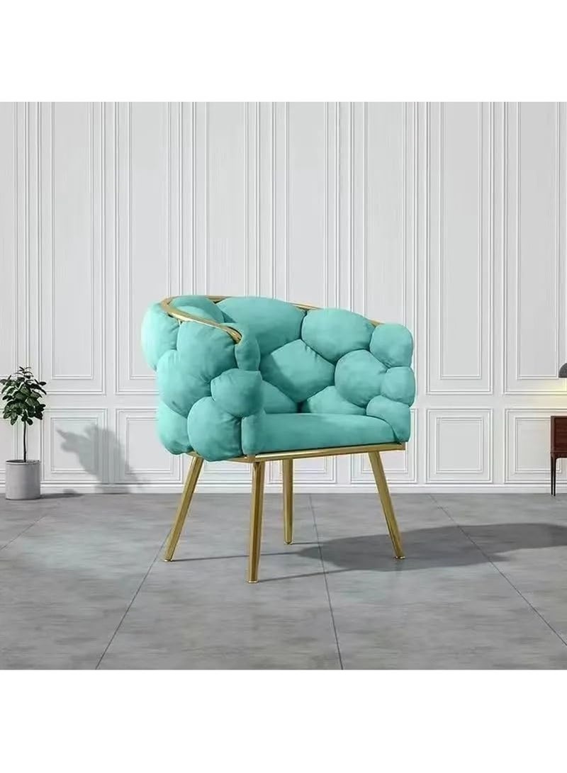 مونوج كراسي مكياج مع مسند ظهر، كراسي طعام عصرية بأرجل معدنية ذهبية، كرسي مكياج أنيق بظهر مبطن - Image 2