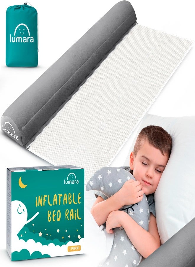 LUMARA حاجز سرير قابل للنفخ من لومارا للأطفال الصغار - حاجز سرير سفر محمول للأطفال يناسب الأسرة المفردة والمزدوجة والملكية والكينج - حواجز أمان مانعة للانزلاق - Image 1