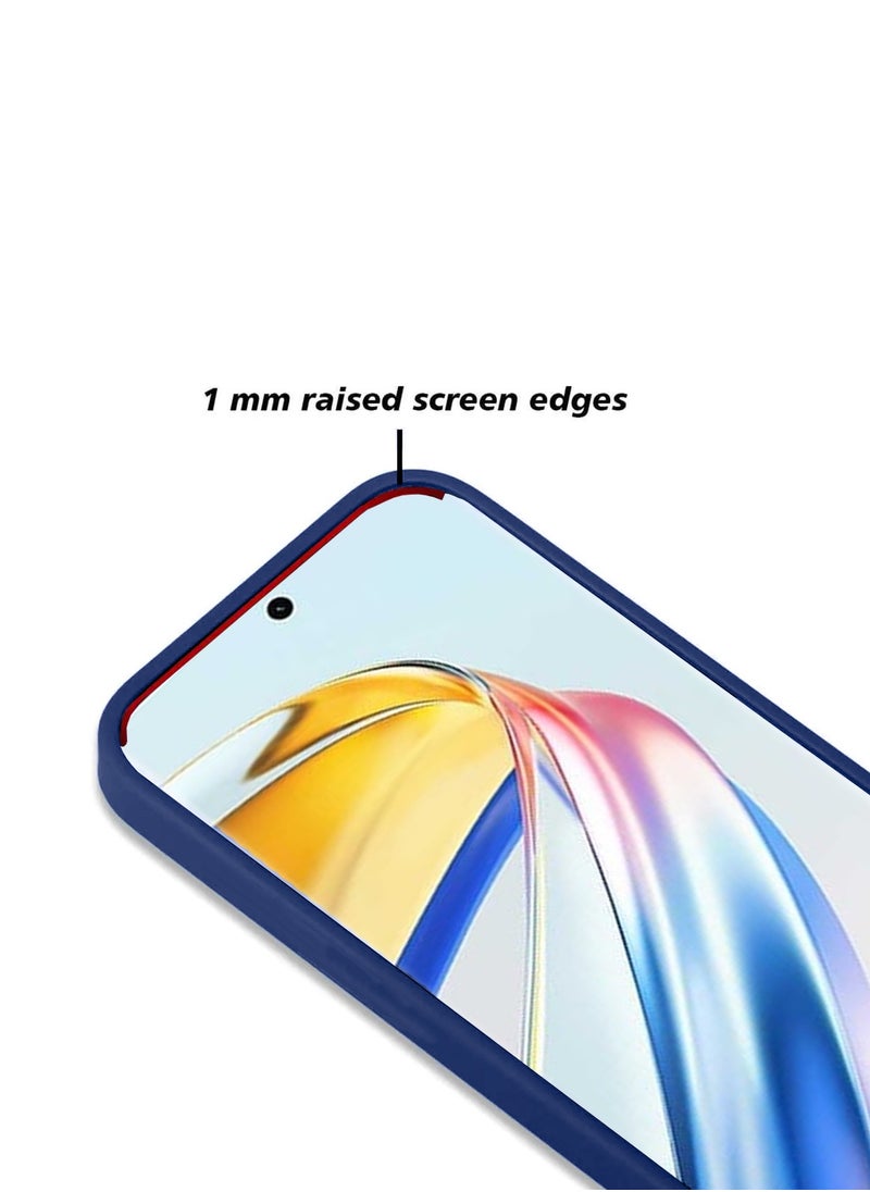 CHAPPELINE Soft Silicone Fabric Texture Case Cover For Honor X9b 5G 2023 Navy Blue  - Image 4
