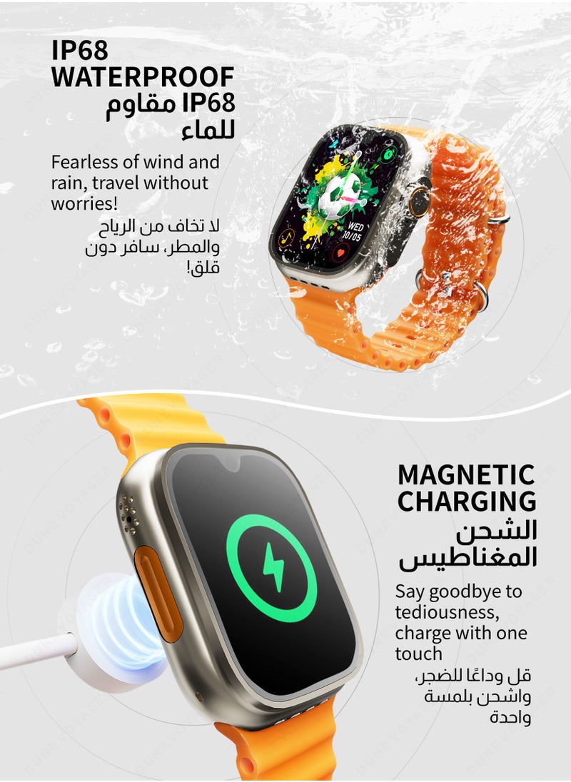 DuneVoyager - 4G SIM Android Smart Watch with 2.2-inch Display, 4GB RAM, 64GB ROM, IP68 Waterproof, 4 Straps, Built-in WiFi, GPS, Bluetooth, and Fitness Tracker – Supports Google Store for App Downloads - Image 1