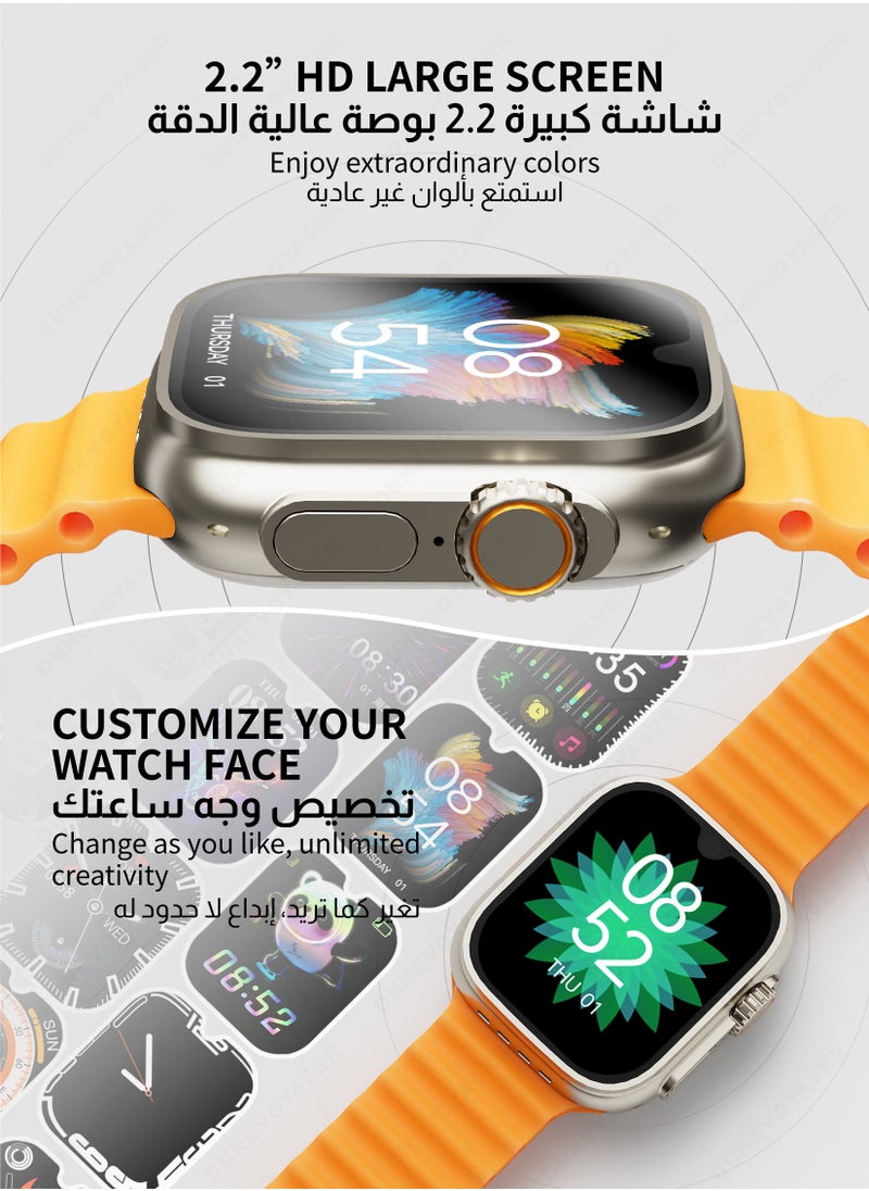 DuneVoyager - 4G SIM Android Smart Watch with 2.2-inch Display, 4GB RAM, 64GB ROM, IP68 Waterproof, 4 Straps, Built-in WiFi, GPS, Bluetooth, and Fitness Tracker – Supports Google Store for App Downloads - Image 1