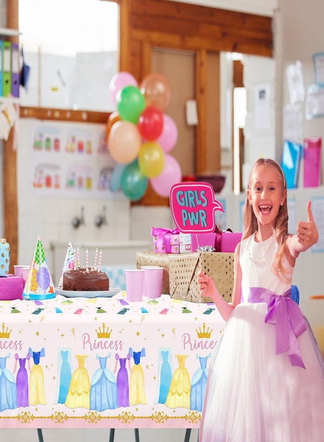 Cextoga Princess Birthday Party Decorations,3pcs Plastic Princess Table Cloth Waterproof Princess Party Decorations Princess Table Cover for Girl Birthday Princess Decorations - Image 3