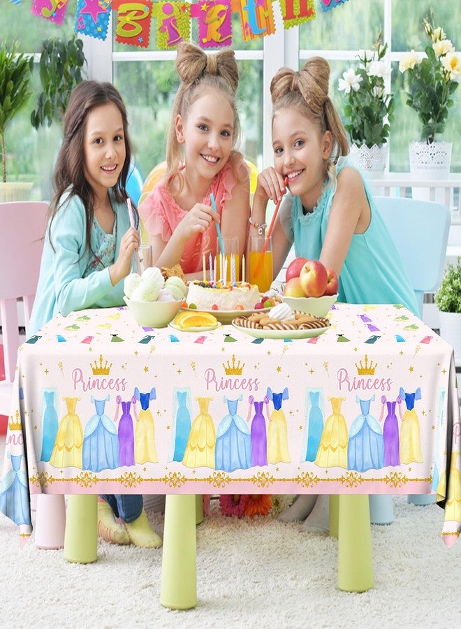 Cextoga Princess Birthday Party Decorations,3pcs Plastic Princess Table Cloth Waterproof Princess Party Decorations Princess Table Cover for Girl Birthday Princess Decorations - Image 2