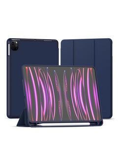 Terra iPad Terra Cover for Apple iPad 12.9/2018/2020/2021/2022 inch with Smart Pen Holder Slim Smart Cover with Fabric Stand Blue  - Image 1