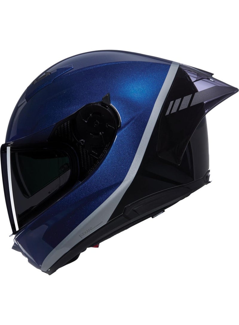 Nolan N60-6 SPORT VERNICIATURA SPECIALE DEEP BLUE  BLACK  SILVER GLOSSY   XL Helmet - Image 1