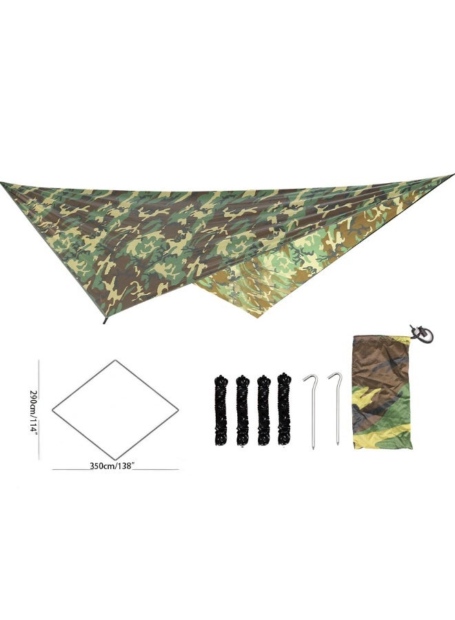 Generic Camouflage Outdoor Camping Tarp Hammock – Lightweight Waterproof Sunshade, Thickened Multi-Purpose Mat for Picnic, Beach, Tent or Ground Cover  - Image 4