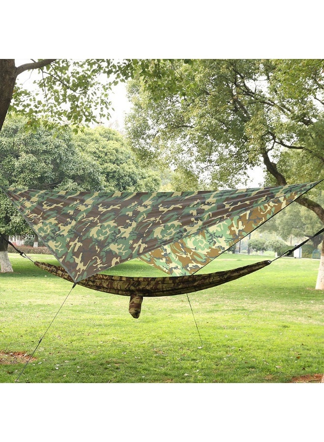 Generic Camouflage Outdoor Camping Tarp Hammock – Lightweight Waterproof Sunshade, Thickened Multi-Purpose Mat for Picnic, Beach, Tent or Ground Cover  - Image 1