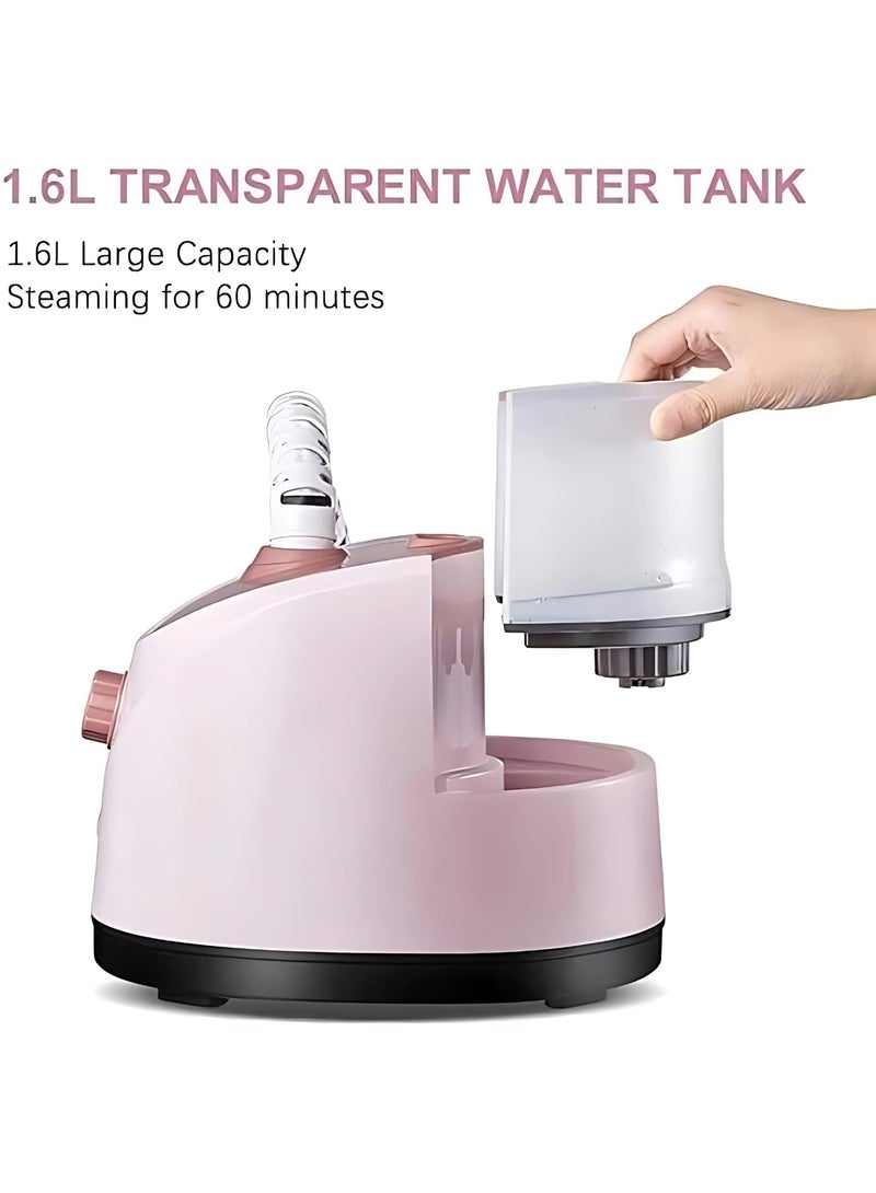 DSP "Durable and multi-purpose vertical garment steamer with 2000W power, featuring an integrated ironing board with adjustable height, fast heating in 35 seconds, and a water tank." - Image 2