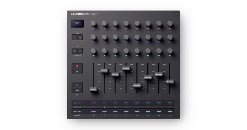 Novation نوفايشن لانتش كنترول XL 3 – مزود بالطاقة عبر USB، سطح تحكم MIDI وميكسر للتكامل مع DAW والأجهزة مع 8 فaders، 24 Encoder لا نهائي، 5-Pin MIDI I/O، وحزمة برامج موسيقية - Image 1
