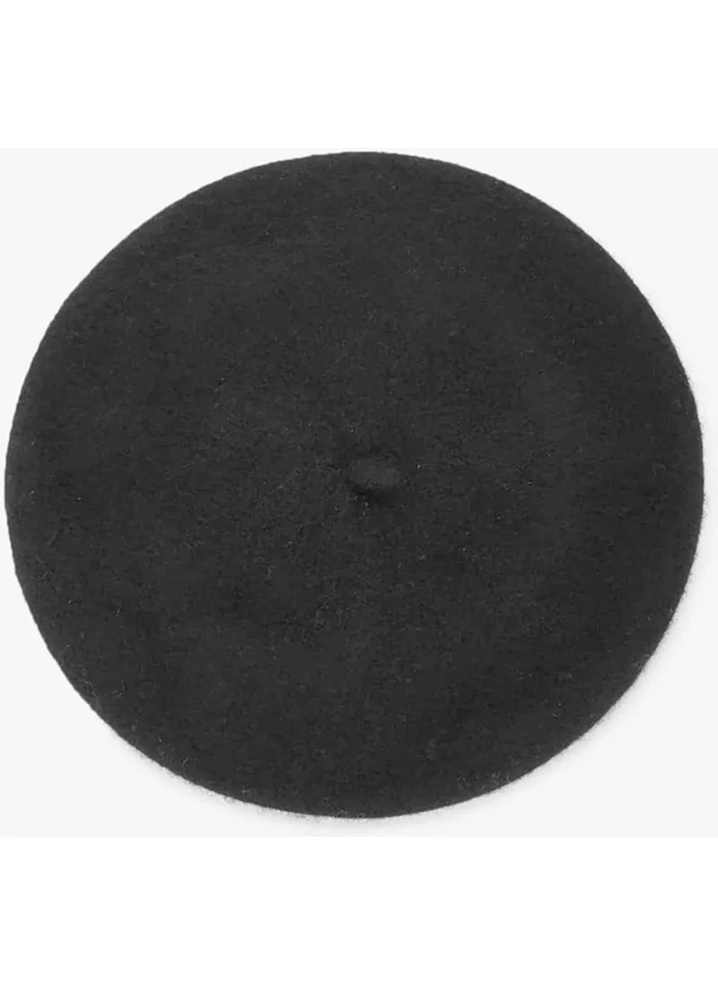 باهلس Black French Painter Felt Beret Hat