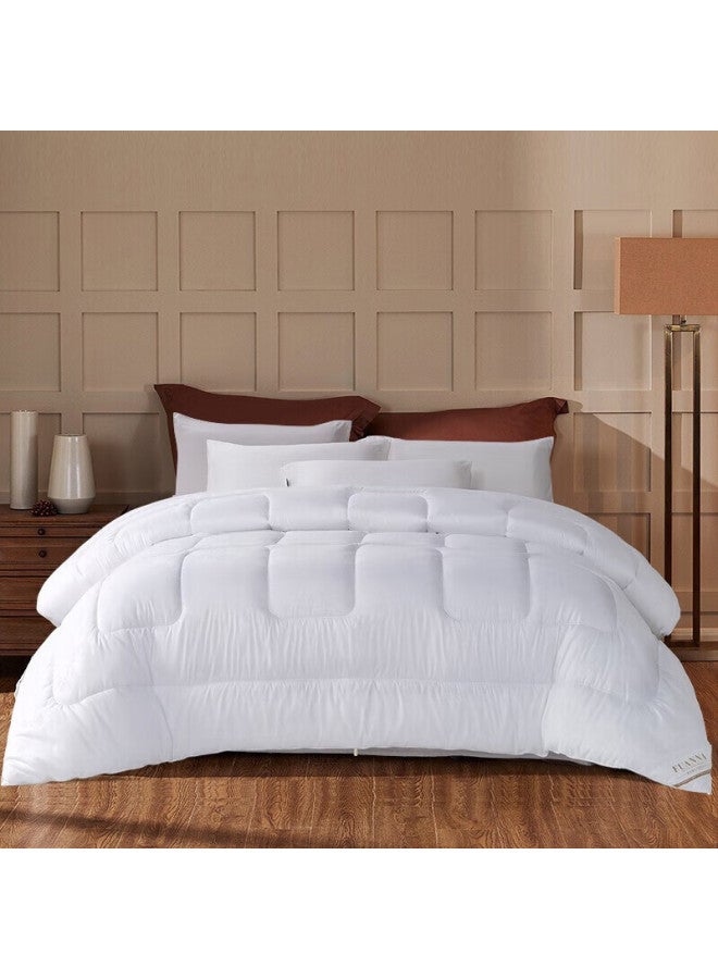 فوانا (ماركة) Fuanna Shunuan Fiber Comforter، لحاف شتوي، لحاف شتوي سميك مزدوج الفرش، حوالي 7 جين، 230*229 سم، أبيض - Image 4