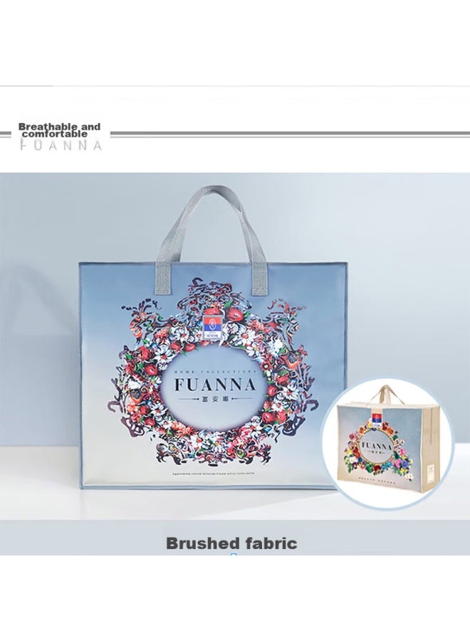 فوانا (ماركة) Fuanna Shunuan Fiber Comforter، لحاف شتوي، لحاف شتوي سميك مزدوج الفرش، حوالي 7 جين، 230*229 سم، أبيض - Image 5