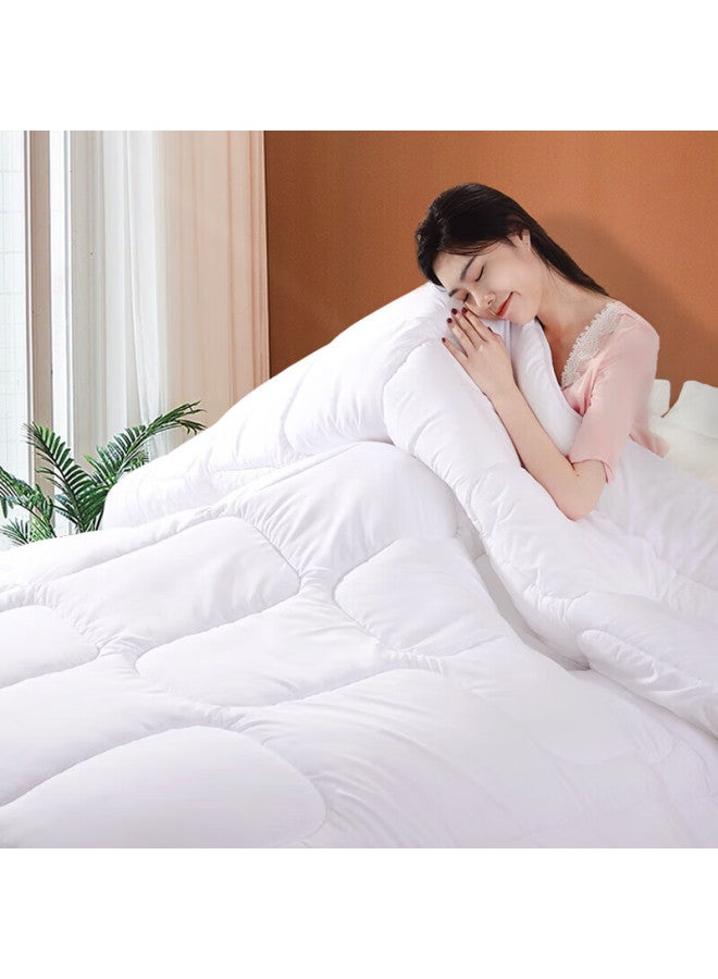 فوانا (ماركة) Fuanna Shunuan Fiber Comforter، لحاف شتوي، لحاف شتوي سميك مزدوج الفرش، حوالي 7 جين، 230*229 سم، أبيض - Image 1
