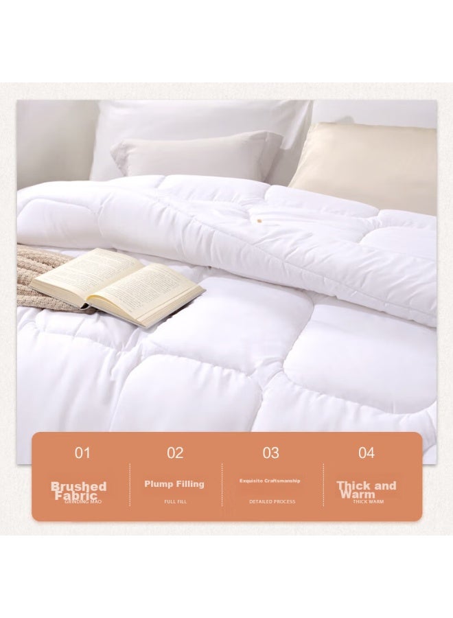 فوانا (ماركة) Fuanna Shunuan Fiber Comforter، لحاف شتوي، لحاف شتوي سميك مزدوج الفرش، حوالي 7 جين، 230*229 سم، أبيض - Image 2