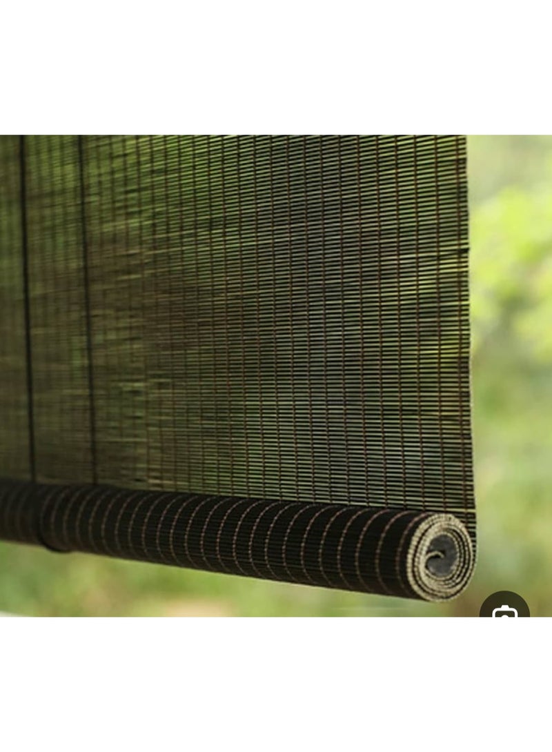 APLUS Bamboo blinds made of natural bamboo Basic color: black. Easy to install. Installation tools included. - Image 2