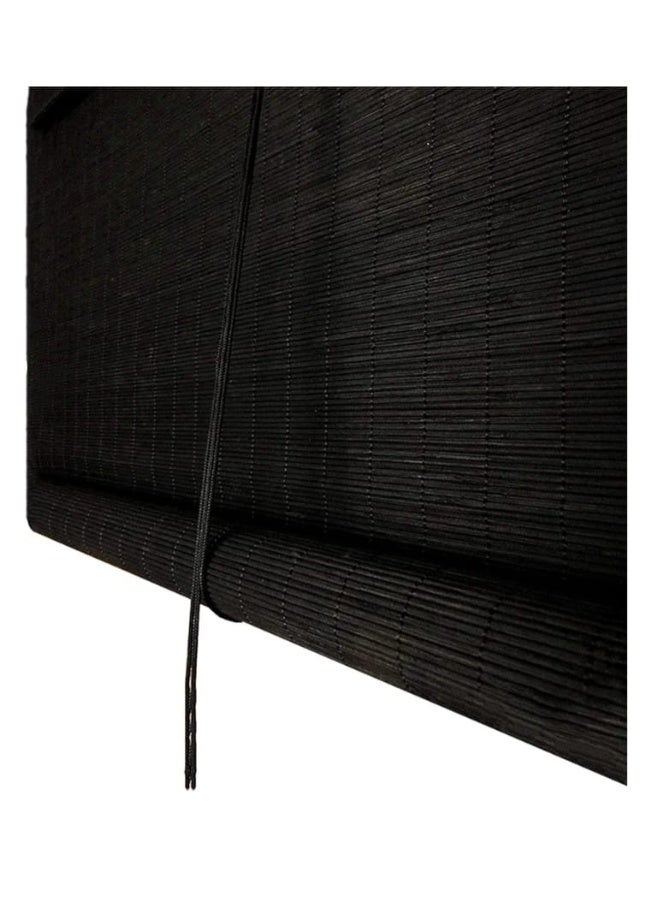 APLUS Bamboo blinds made of natural bamboo Basic color: black. Easy to install. Installation tools included. - Image 1